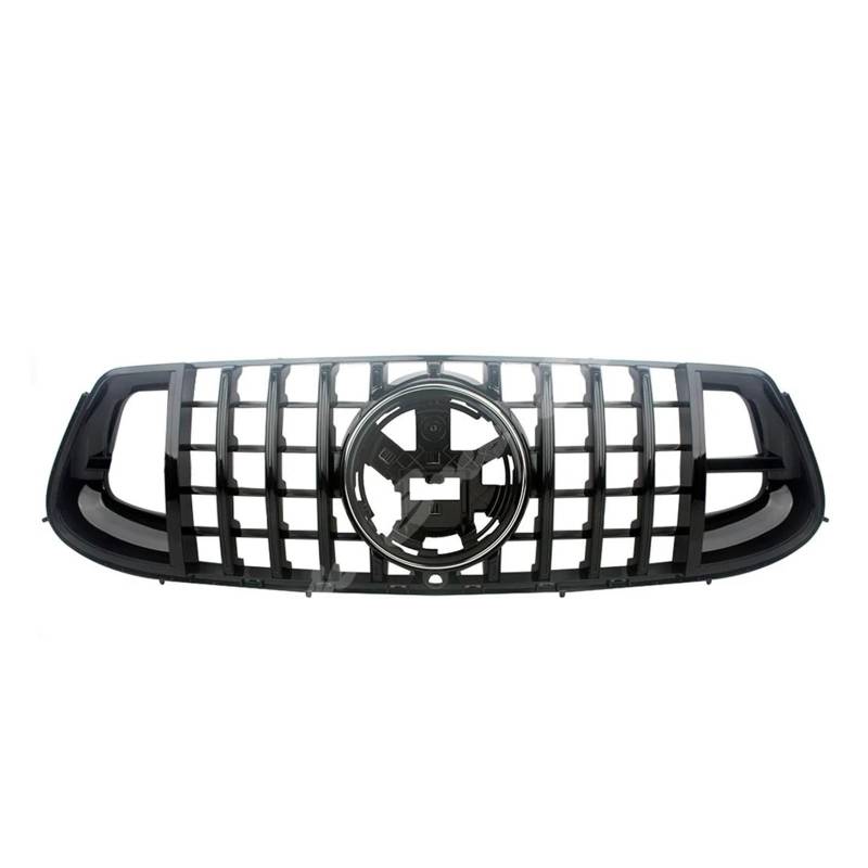 Auto Kühlergrill Für Benz Für W167 Für GLE-Klasse GLE53 GLE63 S Für AMG 2020-ON Sport Stil Vorne Racing Stoßstange Grille Obere Abdeckung Front Kühlergrill(All Black) von Barhbt