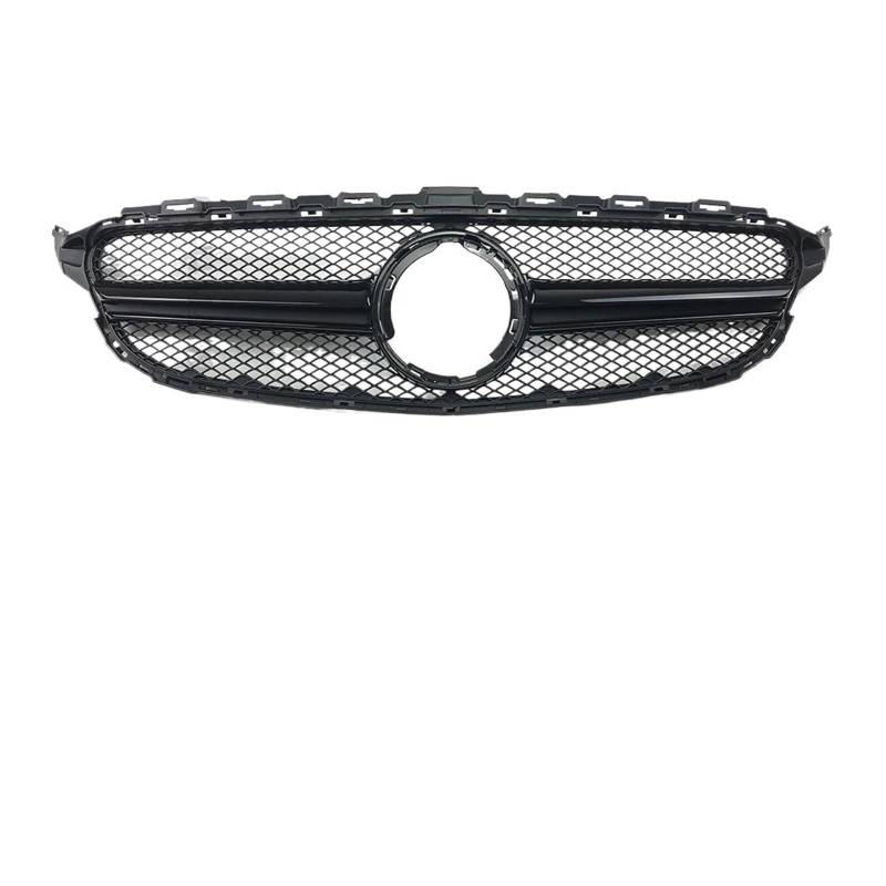 Auto Kühlergrill Für Benz Für W205 Grill C205 S205 C 2014-2021 C200 C260 C180 C250 C300 Coupe ForAMG Tuning GT Diamant Front Stoßstange Grille Front Kühlergrill(19-21 AM Glossy Black) von Barhbt