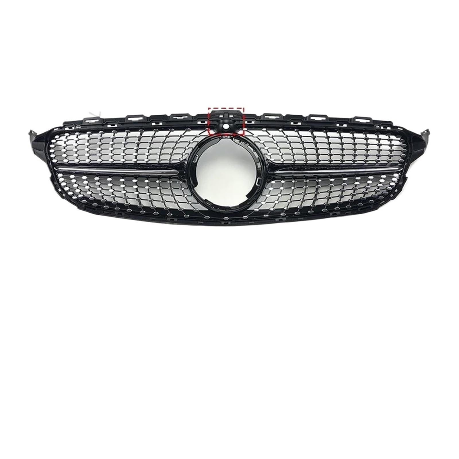 Auto Kühlergrill Für Benz Für W205 Grill C205 S205 C 2014-2021 C200 C260 C180 C250 C300 Coupe ForAMG Tuning GT Diamant Front Stoßstange Grille Front Kühlergrill(19-21 Diamond Black with Cam) von Barhbt