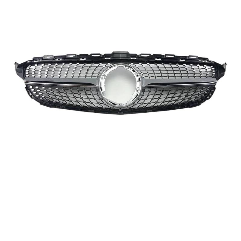 Auto Kühlergrill Für Benz Für W205 Grill C205 S205 C 2014-2021 C200 C260 C180 C250 C300 Coupe ForAMG Tuning GT Diamant Front Stoßstange Grille Front Kühlergrill(19-21 Diamond Chrome Silvery) von Barhbt