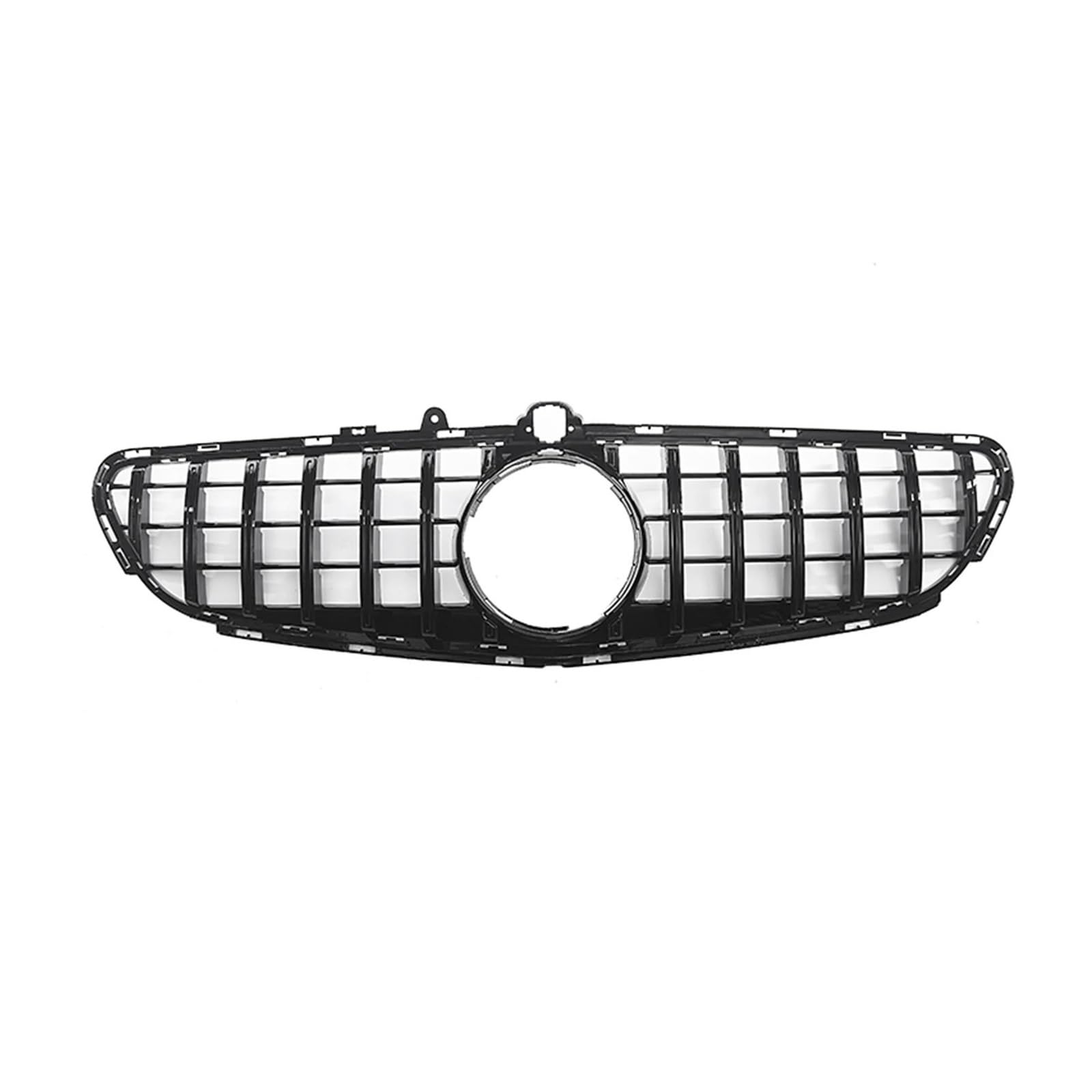 Auto Kühlergrill Für Benz Für W218 C218 CLS63 Für AMG 2015-2018 GT Style Schwarz/Silber Auto Obere Stoßstangenhaube Mesh Grid Frontgrill Renngrill Front Kühlergrill(Schwarz) von Barhbt