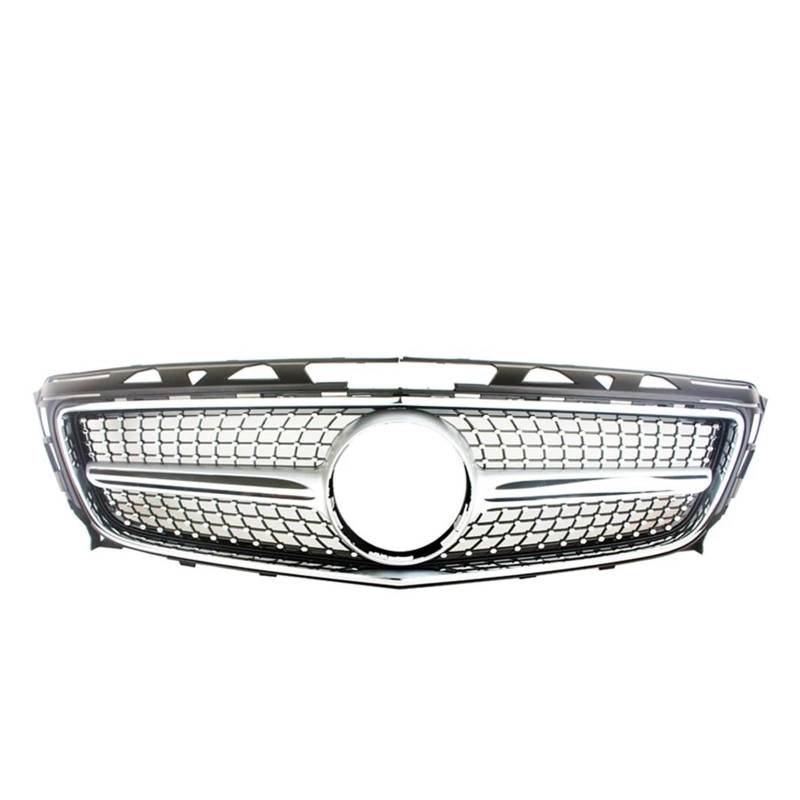 Auto Kühlergrill Für Benz Für W218 Für CLS-Klasse 2011 2012 2013 2014 Front Racing Grill Stoßstange Oberen Unteren Grille Abdeckung Front Kühlergrill(Silver Upper) von Barhbt