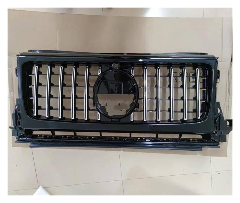 Auto Kühlergrill Für Benz Für W464 G Klasse 2019-2021 Facelift G550 G500 ABS Sport Front Grill Nicht Fit G63 GT Front Stoßstange Grille Front Kühlergrill(Silber) von Barhbt