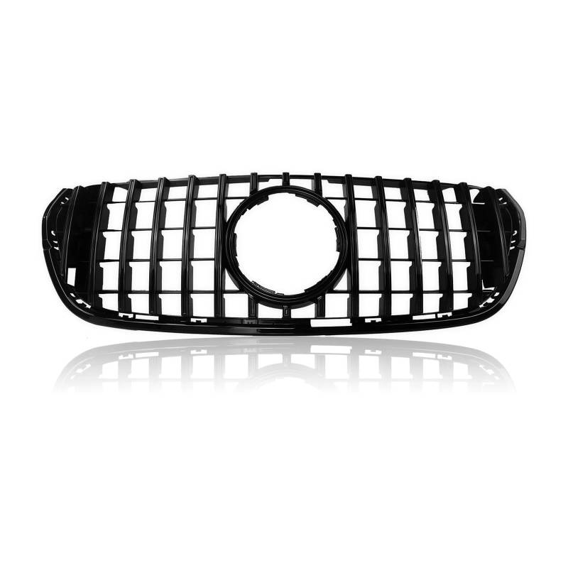 Auto Kühlergrill Für Benz Für X-Klasse 2018 2019 2020 Silber/Schwarz GT Style Frontgrill Auto Obere Stoßstange Haube Mesh Air Vent Außengrill Front Kühlergrill(Schwarz) von Barhbt