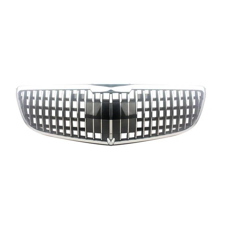 Auto Kühlergrill Für Benz Für X166 Für GLS-Klasse 2015-2019 Für Maybach Stil Vorne Racing Oberen Grille Facelift Stoßstange Grill Front Kühlergrill(Chrome) von Barhbt