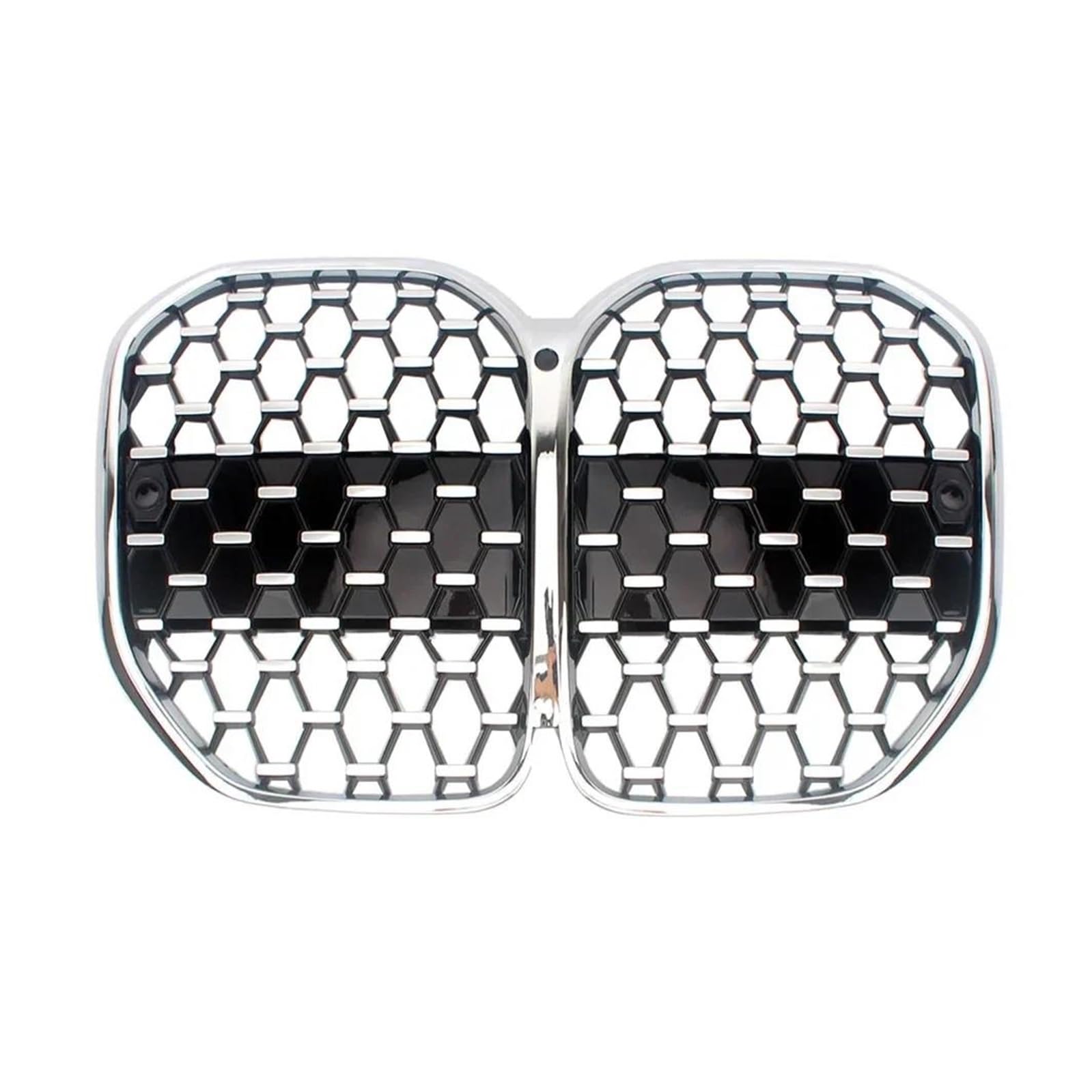 Auto Kühlergrill Für G22 4-Serie Coupe 2 Türen 420i 430i 435i M440i 2021 + AUF Vorne Mitte Grille Grills Meteor Grille Front Kühlergrill(All Silver) von Barhbt