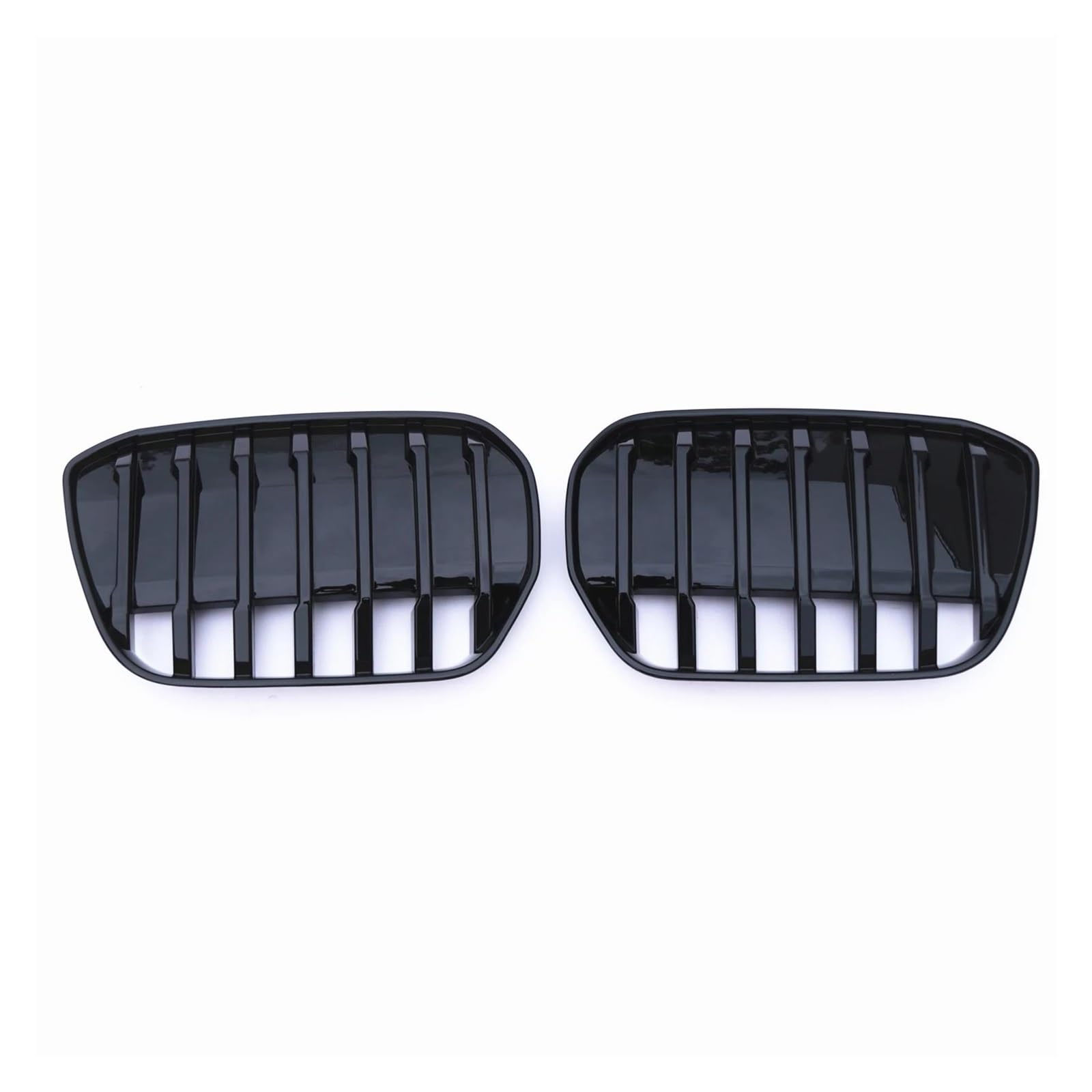 Auto Kühlergrill Für IX3 2022 2023 2 Stück Racing-Grill Vorderer Nierengrill, Schwarz/Silber, Obere Stoßstangenhaube, Mesh-Luftentlüftungskühler-Abdeckungsgitter-Set Front Kühlergrill(Schwarz) von Barhbt