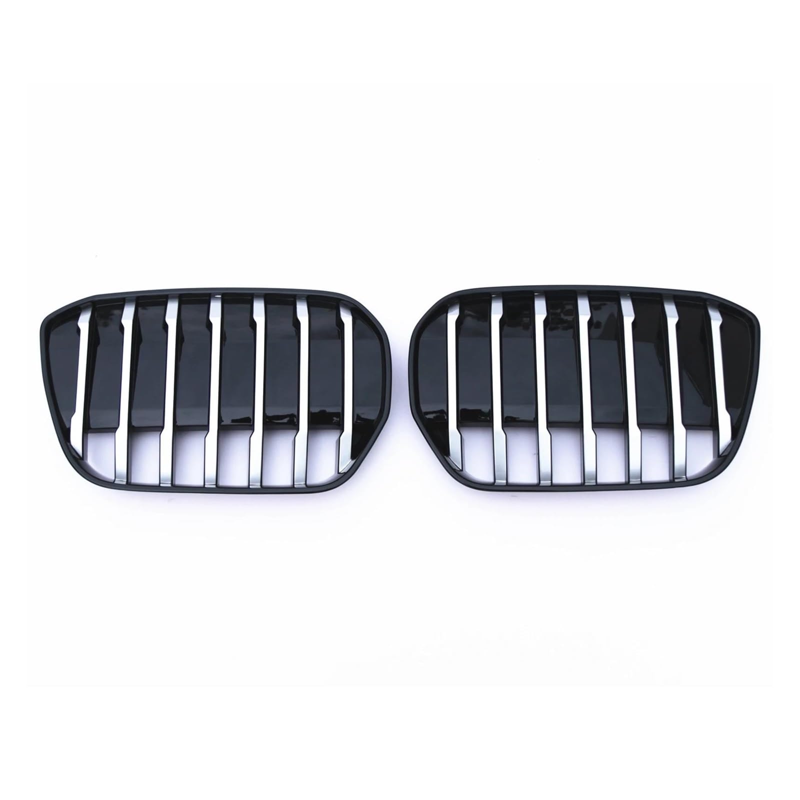 Auto Kühlergrill Für IX3 2022 2023 2 Stück Racing-Grill Vorderer Nierengrill, Schwarz/Silber, Obere Stoßstangenhaube, Mesh-Luftentlüftungskühler-Abdeckungsgitter-Set Front Kühlergrill(Silber) von Barhbt