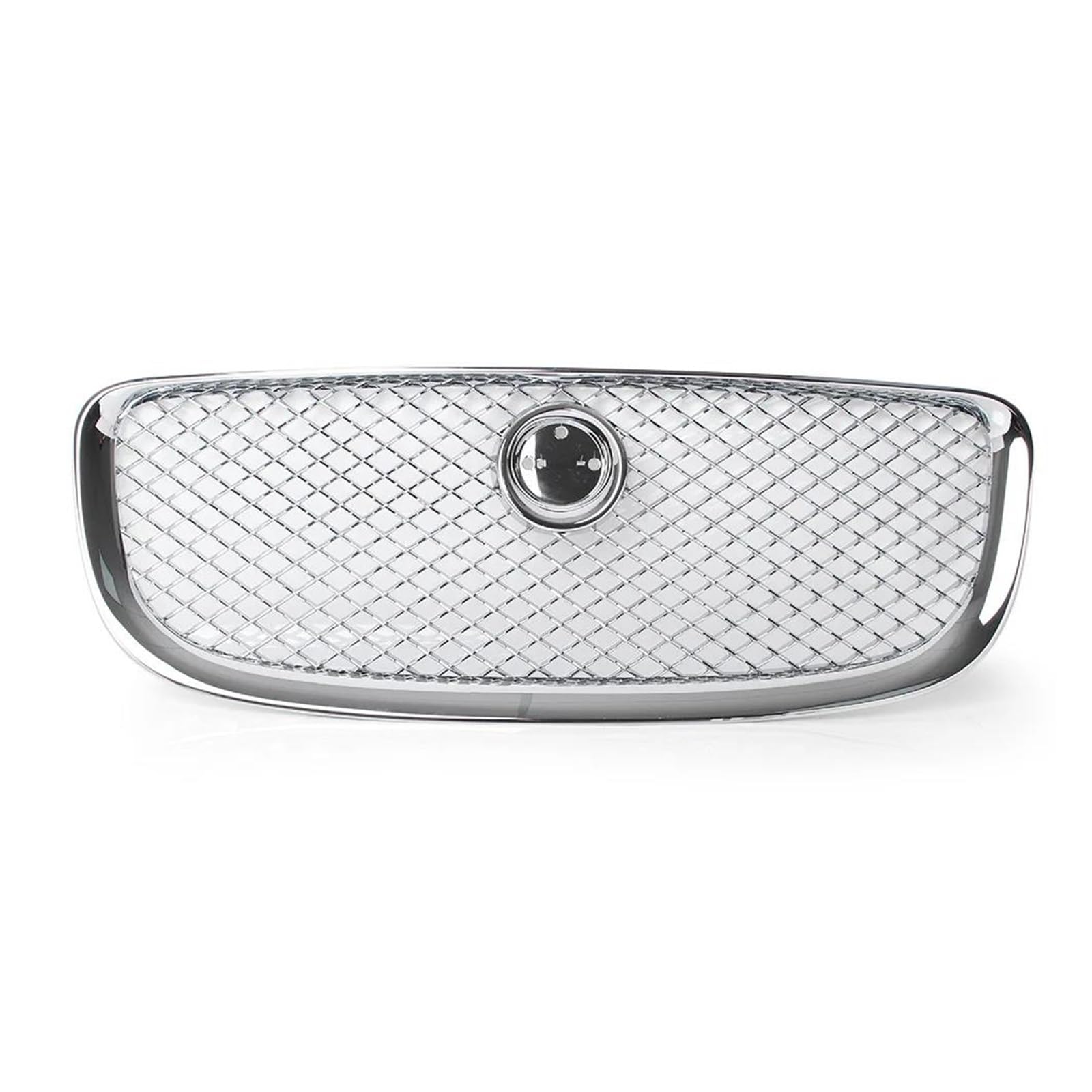 Auto Kühlergrill Für Jaguar Für XJ 2010 2011 2012 2013 2014 2015 Chrom/Schwarz Auto Vorderen Stoßfänger Centre Mesh Grille Front Kühlergrill(Silber) von Barhbt