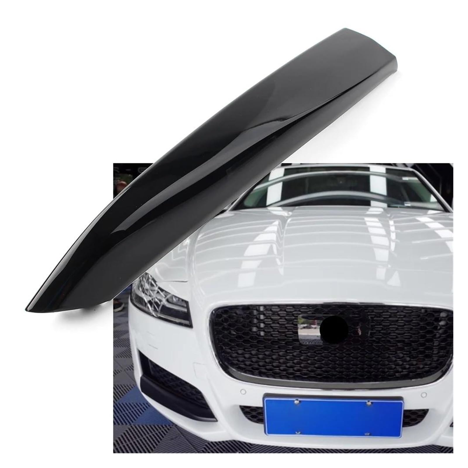 Auto Kühlergrill Für Jaguar XF 2016 2017 2018 2019 2020 ABS Kunststoff Rechts Links Seite Auto Front Stoßstange Unteren Grill Glanz Schwarz Einfügen Abdeckung Trim Front Kühlergrill(1pc Right) von Barhbt