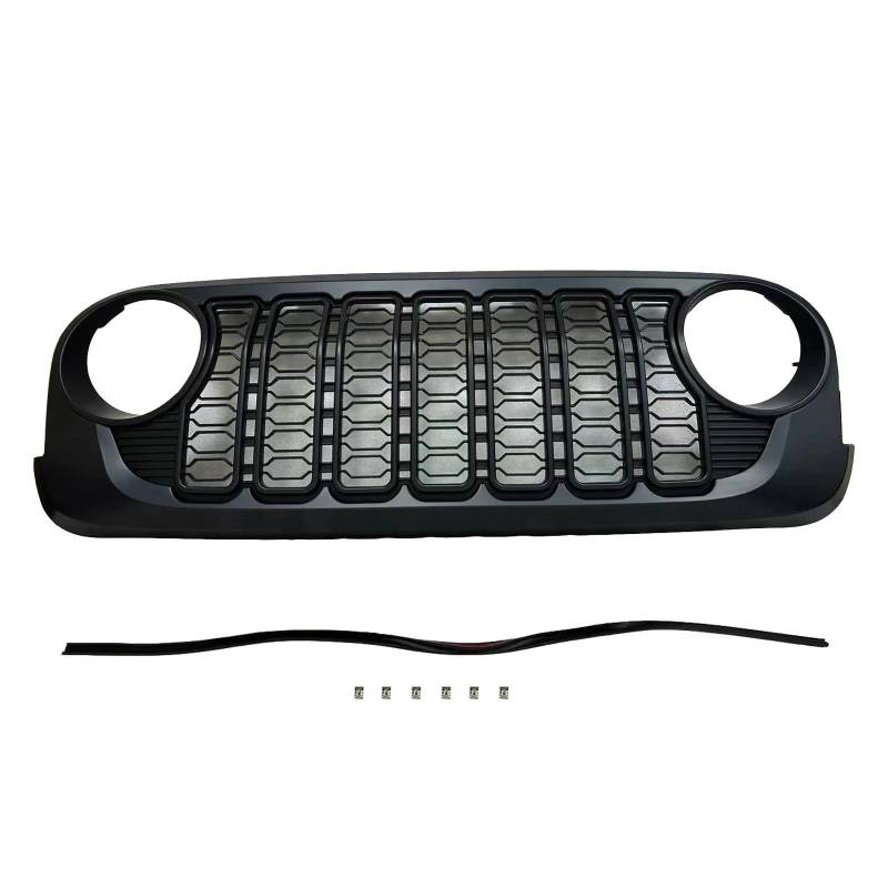 Auto Kühlergrill Für Jeep Für Wrangler JK 2007-2017 J400 Spanien 2024 Design Kühlergrill ABS Stil Grill JK Zu JL Front Kühlergrill von Barhbt