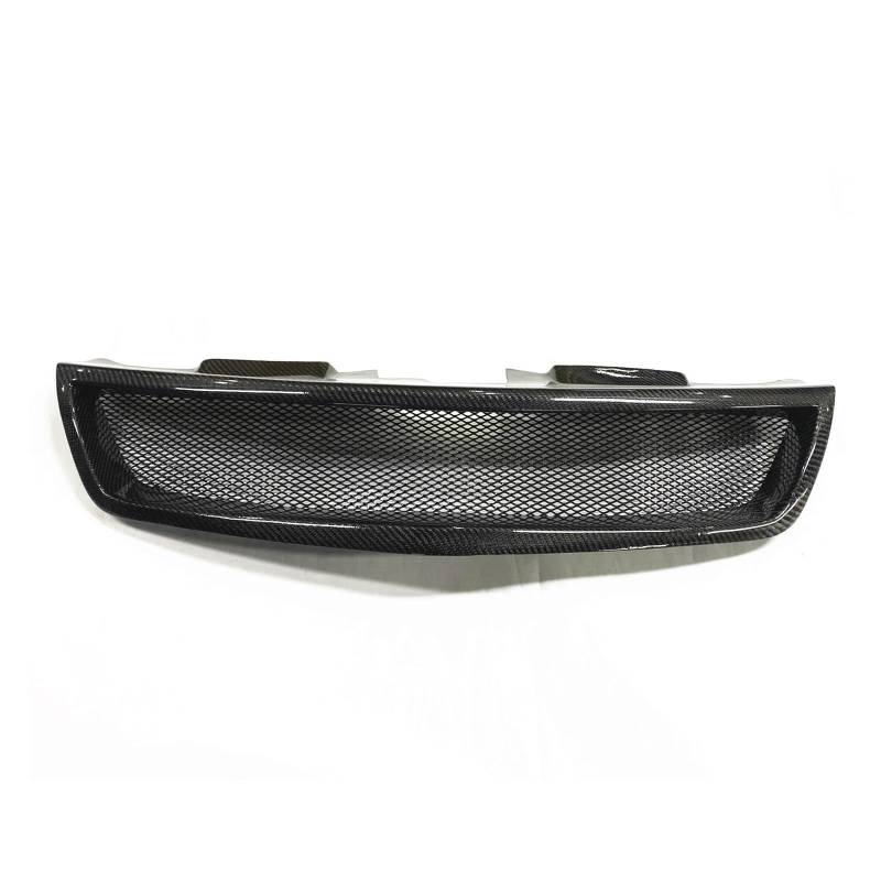 Auto Kühlergrill Für Kia Für Forte Forte5 2010 2011 2012 2013 Koup Coupe Limousine Fiberglas/Kohlefaser Auto Obere Stoßstange Haube Mesh Vorne Kühlergrill Grill Front Kühlergrill(Real Carbon Fiber) von Barhbt