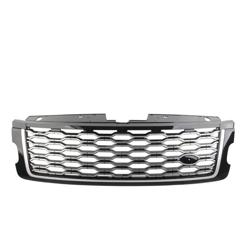 Auto Kühlergrill Für Land Für Rover Für Range Für Rover 2018 2019 2020 2021 2022 LR098084 LR098080 LR098082 Auto Vorderen Stoßfänger ABS Grille Grill Front Kühlergrill(Black Silver) von Barhbt