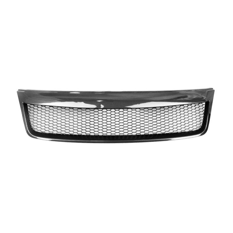 Auto Kühlergrill Für Subaru Für Forester 2009-2013 Kühlergrill Racing Grill Matt/Glanz Schwarz/Kohlefaser Obere Stoßstangenhaube Mesh Grid Front Kühlergrill(Carbon Fiber Look) von Barhbt