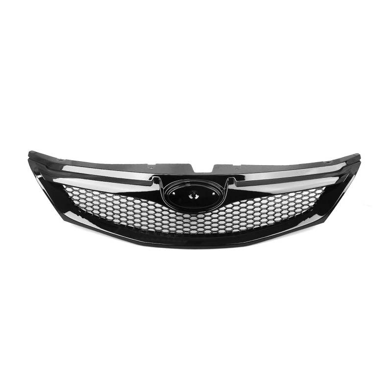 Auto Kühlergrill Für Subaru Für Impreza 10TH WRX STi 2008-2011 Kühlergrill Racing Grill Carbon Fiber Look/Glanz/Matt Schwarz Oberen Stoßstange Haube Mesh Front Kühlergrill(Glossy Black) von Barhbt