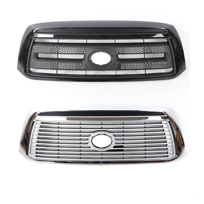 Auto Kühlergrill Für Tundra 2010 2011 2012 2013 Grillzubehör Schwarz Galvanisierter Silberner Kühlergrill Frontstoßstangenzubehör Front Kühlergrill(Silber) von Barhbt