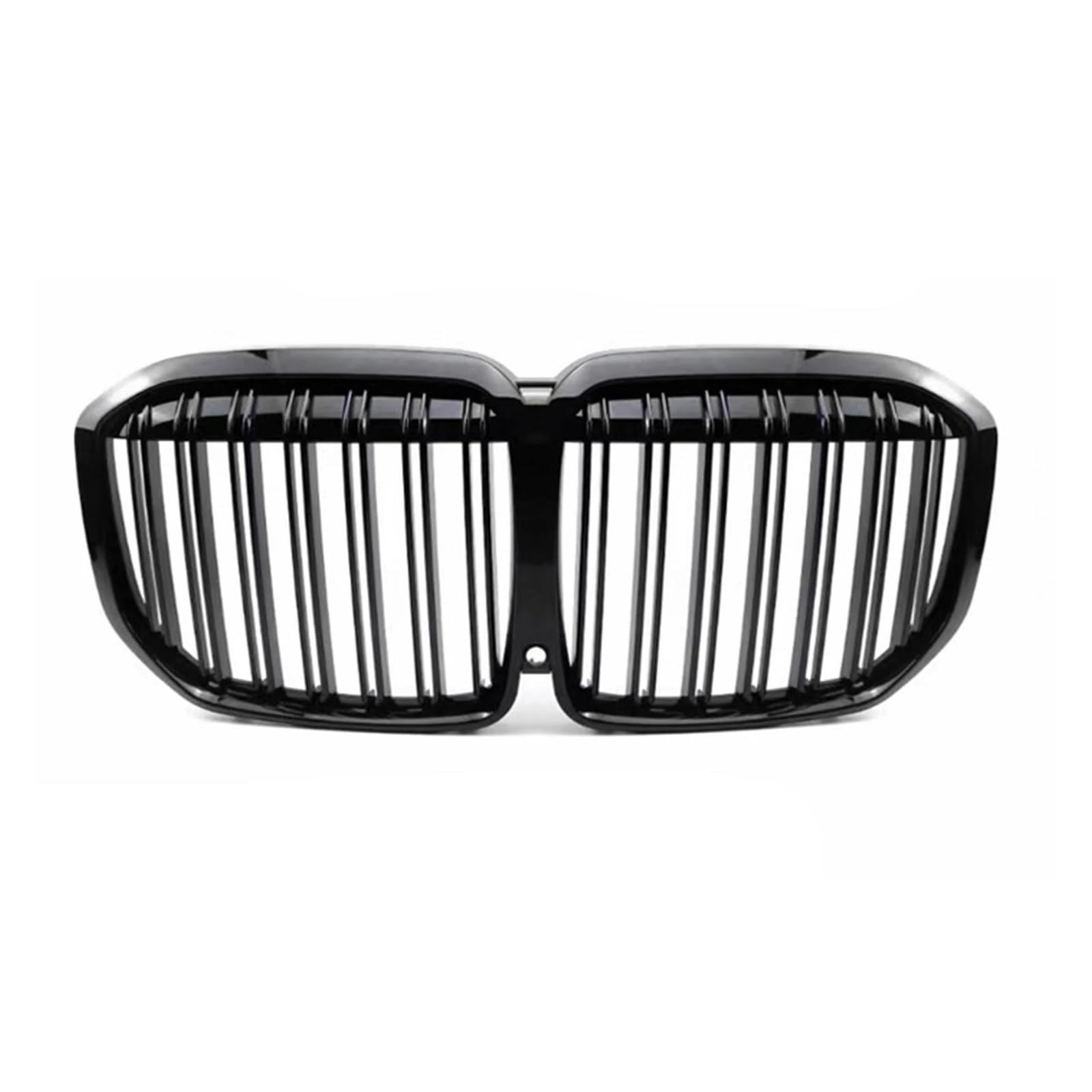 Auto Kühlergrill Für X7 G07 2019 2020 2021 2022 Vorabversion Niere Grill Schwarz Glänzend Auto Obere Stoßstange Haube Mesh Grid Kit Front Kühlergrill(Double Slat Style) von Barhbt