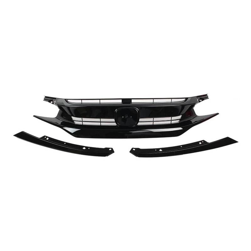 Auto Kühlergrill Kühlergrill Racing Grills Für Civic 10th 2016 2017 2018 Coupe Limousine Auto Oberen Stoßfänger Haube Splitter Spoiler Mesh Körper Kit Front Kühlergrill von Barhbt