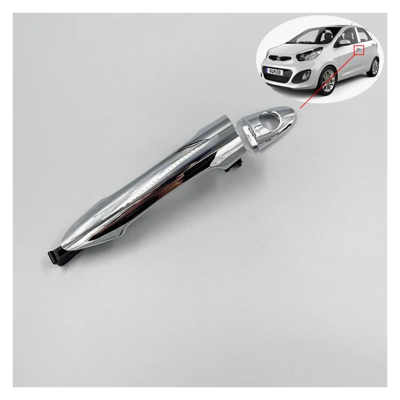 Auto Linkslenker Außentürgriff Chrom-Außengriff Für Vordertür Oder Hintertür Für Kia Picanto 2011–2016 Exterieur Auto Türgriff(Front Left) von Barhbt