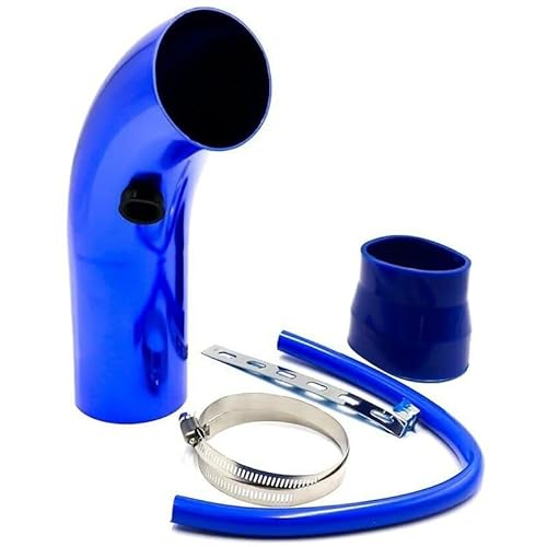 Auto Lufteinlass Aus Universal 3 Zoll 76Mm Auto Cold Air Intake Induktionsrohr Filterrohrsystem Blau Kaltluftansaugschlauch von Barhbt