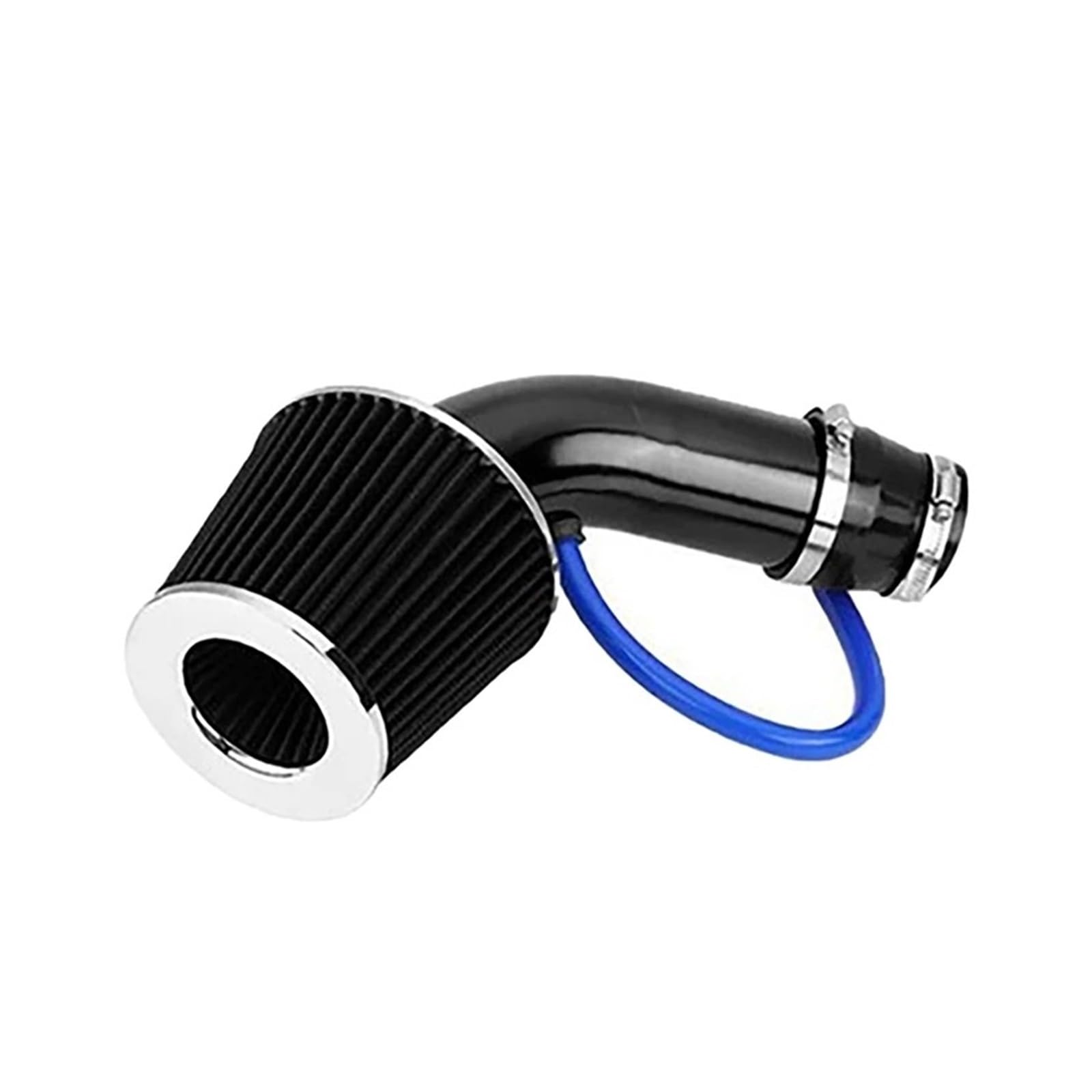 Auto Lufteinlass Aus Universal 3 Zoll Auto Cold Air Intake Filter Aluminium Induktion Kit Kaltluftansaugschlauch(Schwarz) von Barhbt