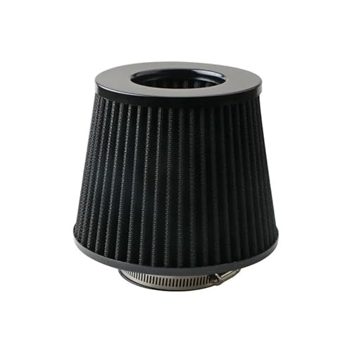 Auto Lufteinlass Aus Universal 70MM Auto-Luftfilter Entlüftungsfilter High Flow Intake Kit Mesh Cone Motorschutz Ersatz Autozubehör Kaltluftansaugschlauch(70mm Black) von Barhbt