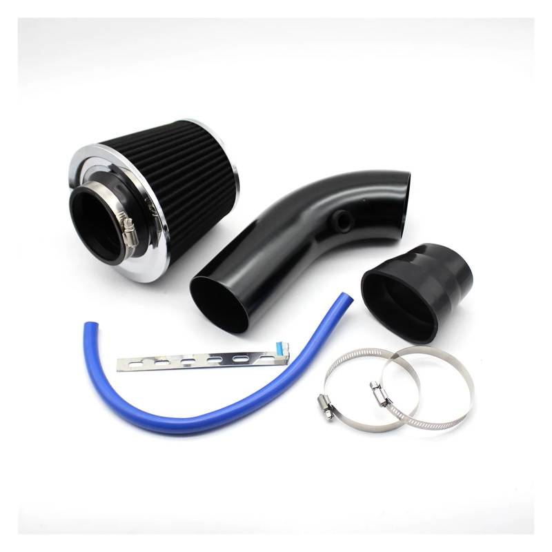 Auto Lufteinlass Aus Universal 76MM 3 Automotive Modifikation Pilzkopf Filter Luftfilter Luftfilter Ansaugrohr Aluminium Kit Kaliber Kaltluftansaugschlauch(Carbon Silver) von Barhbt