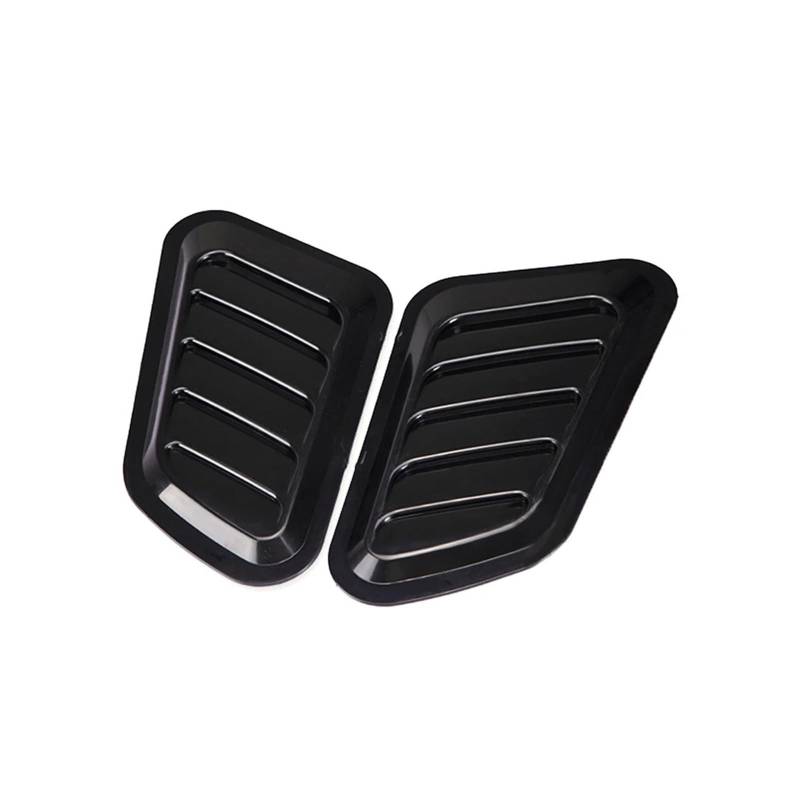 Auto Lufteinlass Aus Universal Dekorieren Für ABS Auto Air Flow Intake Hood Scoop Vent Bonnet Abdeckung Auto Zubehör 2Pcs Kaltluftansaugschlauch(Schwarz) von Barhbt