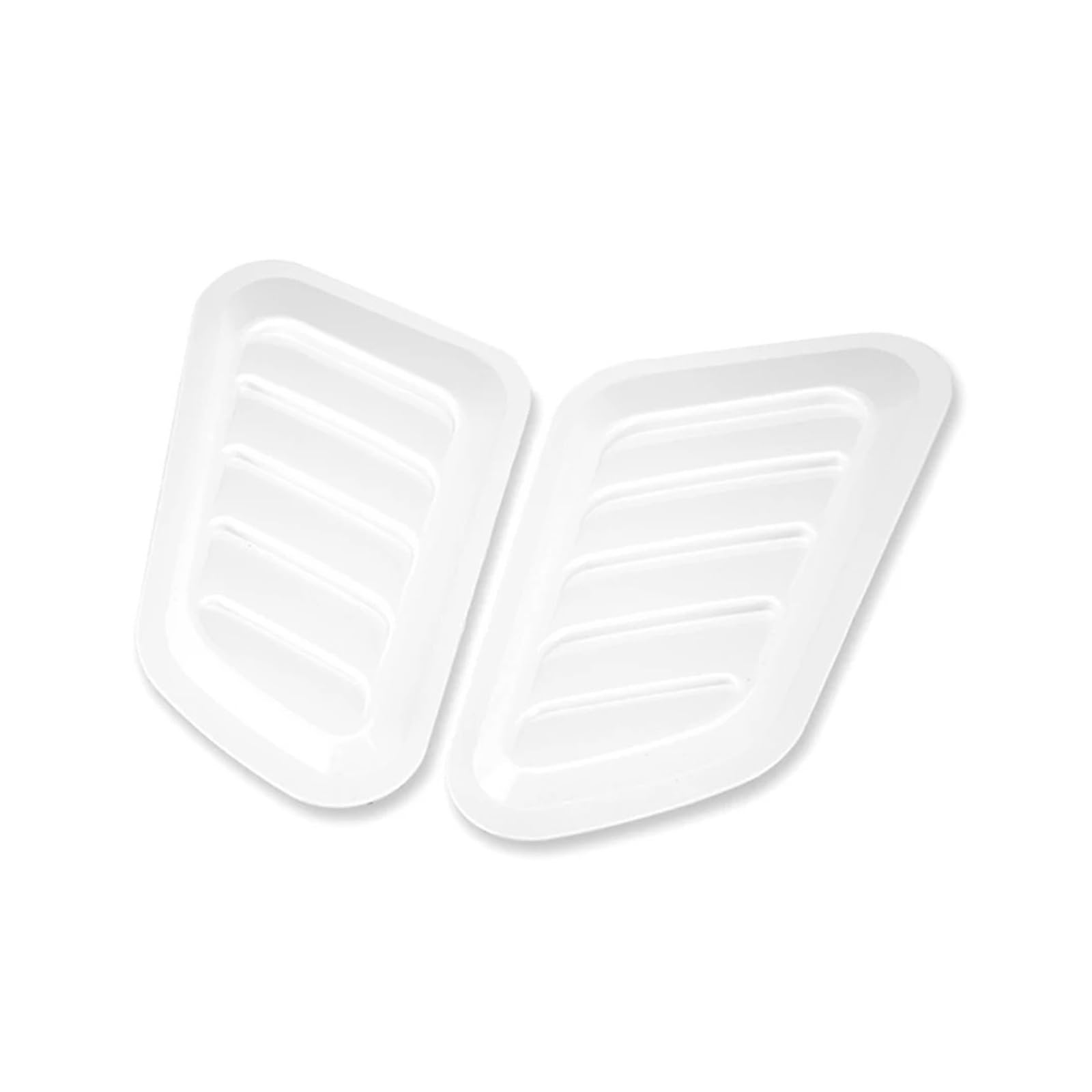 Auto Lufteinlass Aus Universal Dekorieren Für ABS Auto Air Flow Intake Hood Scoop Vent Bonnet Abdeckung Auto Zubehör 2Pcs Kaltluftansaugschlauch(White) von Barhbt