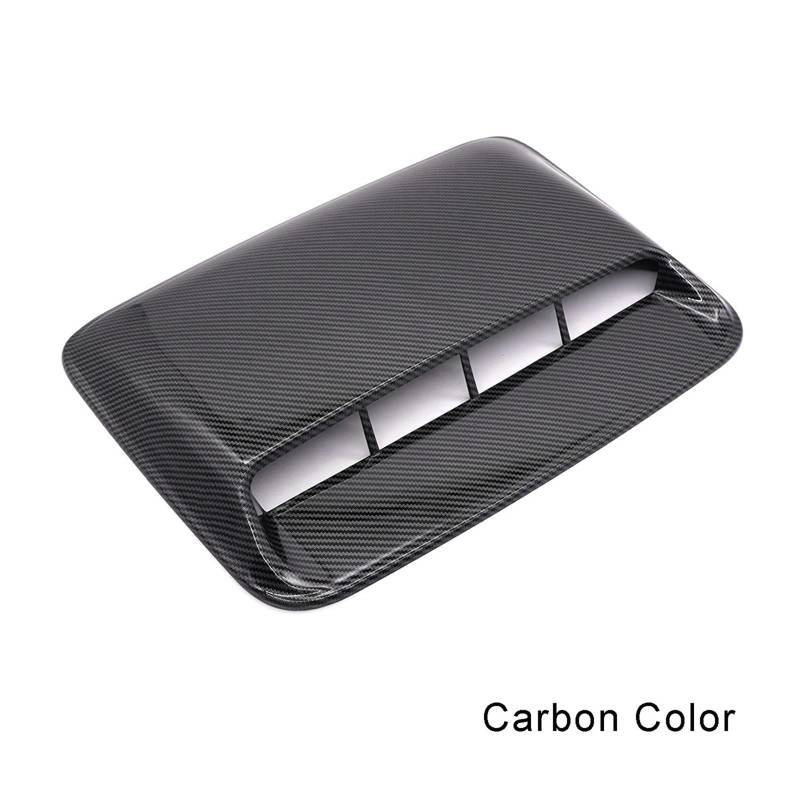 Auto Lufteinlass Aus Universal Hood Scoop Vent Lufteinlass Abdeckung Dekorative Kühlergrill Einlass Trim Für Auto Motor Zubehör Turbo Motorhaube Kaltluftansaugschlauch(Carbon Color) von Barhbt