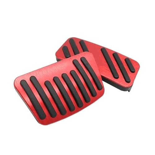 Auto Pedal Set Für Hyundai Für Elantra CN7 Für Avante Für I30 Limousine 2021 2022 2023 Auto Fußpedale Bremse Gaspedal Rest Pedal Pads Kein Bohren Zubehör Fußpedal Bremspedal(Red 2 PCS) von Barhbt