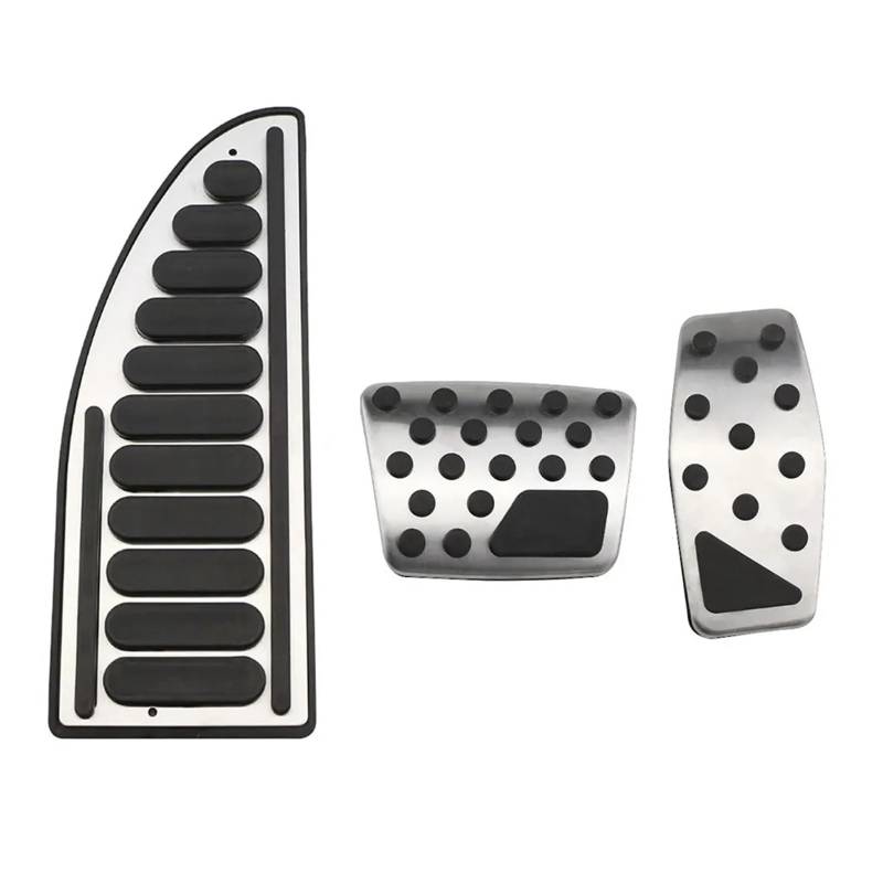 Auto Pedal Set Für Jeep Für Compass MP 2017 2018 2019 2020 2021 2022 Auto Styling Pedale Gas Bremse Edelstahl Nicht-Slip Rest Fuß Pedal Abdeckung ZU Fußpedal Bremspedal(3 pcs) von Barhbt