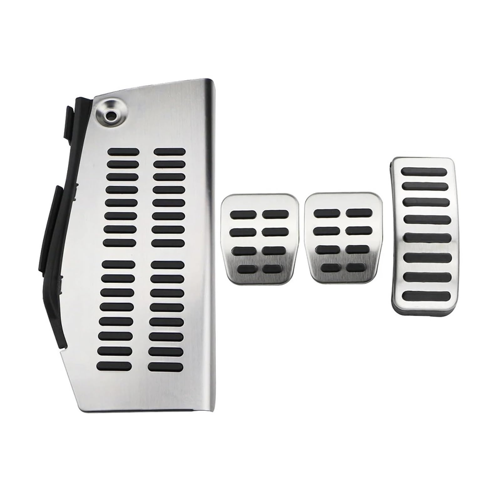 Auto Pedal Set Für VW Polo 6N 6N2 9N 6R 1996-2002 2003 2004 2005 2006 2007 2008 2009 Auto-Pedalabdeckung Edelstahl Gasbremse Dead Pedal Schutzabdeckung Fußpedal Bremspedal(MT with Rest) von Barhbt