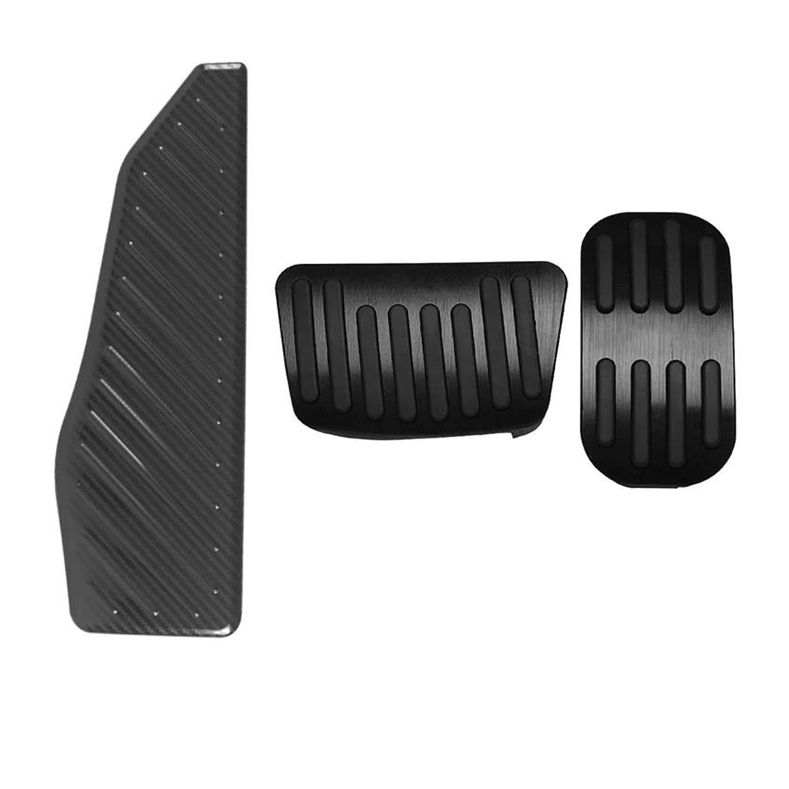 Bremse Fußplatten Für Toyota Für Corolla Für Kreuz XG10 2021-2024 Hybrid Auto Accelerator Brems Fuß Rest Pedale Abdeckung Nicht-Slip Pads Zubehör Auto Pedale(3pcs Carbon Black) von Barhbt