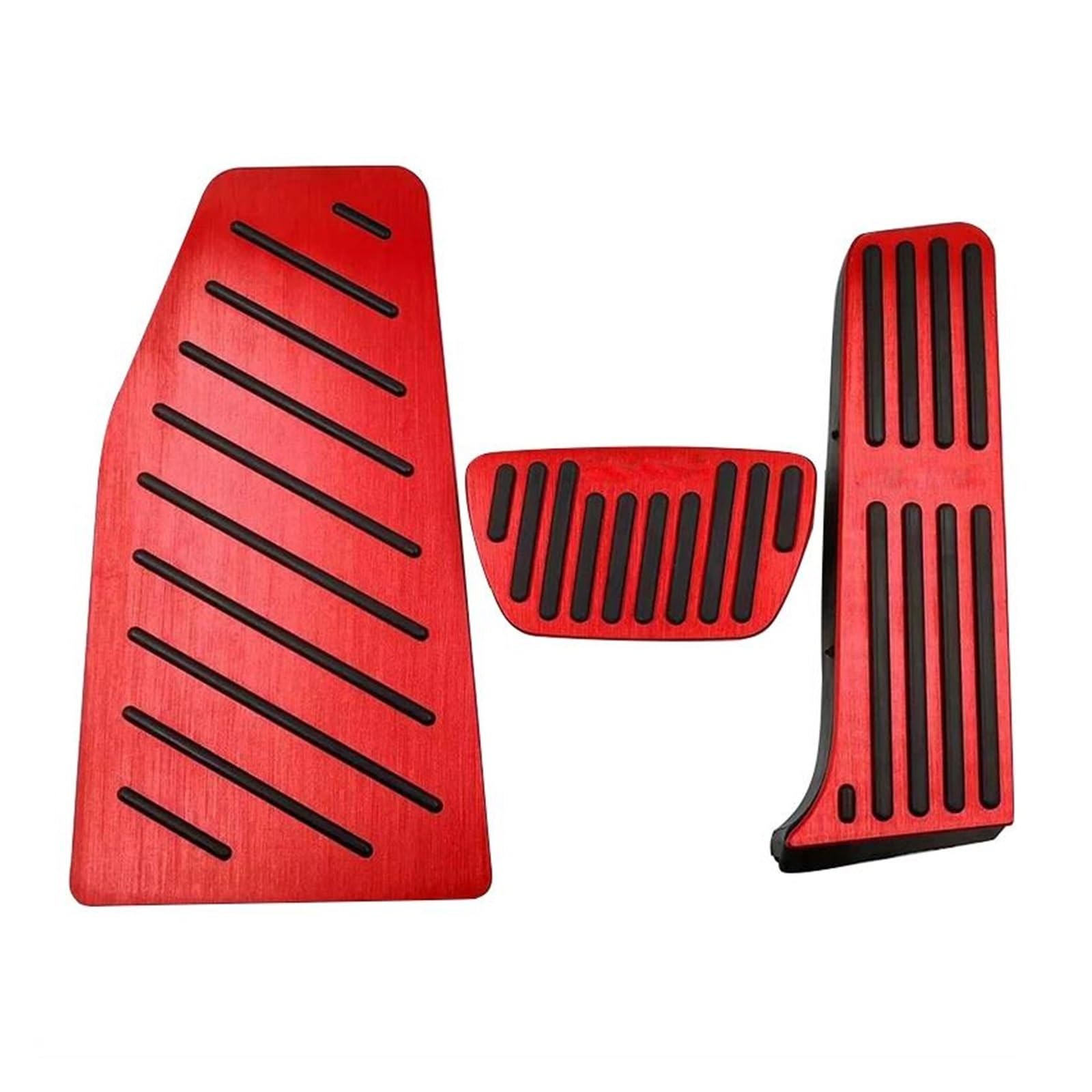 Bremse Fußplatten Für Toyota Für RAV4 XA50 2019 2020-2023 Für RAV 4 Hybrid Auto Accelerator Gas Bremspedale Fußstütze Pedal Abdeckung Nicht-Slip Pads Auto Pedale(3pcs Red) von Barhbt