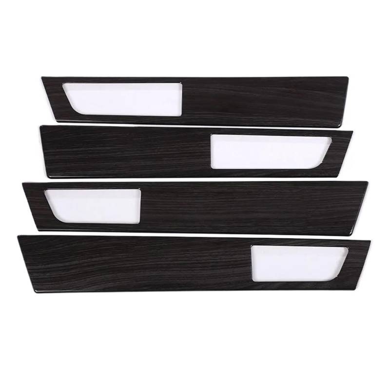 Center Console Panel Dekoration 4 Stück Für Land Für Rover Discovery 4 RL4 2010–2016, ABS, Schwarze Holzmaserung, Türinnengriff, Verkleidung, Autozubehör Interieurleisten Trim(Black Wood Grain) von Barhbt