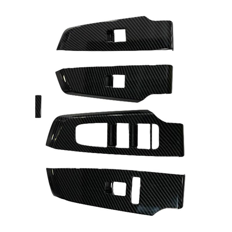 Center Console Panel Dekoration 5 Stücke Für Mitsubishi Für Outlander 2022-2023 Autotür Fensterheber Schalter Panel Rahmen Abdeckung Trim Protector Auto Aufkleber Zubehör Interieurleisten Trim von Barhbt