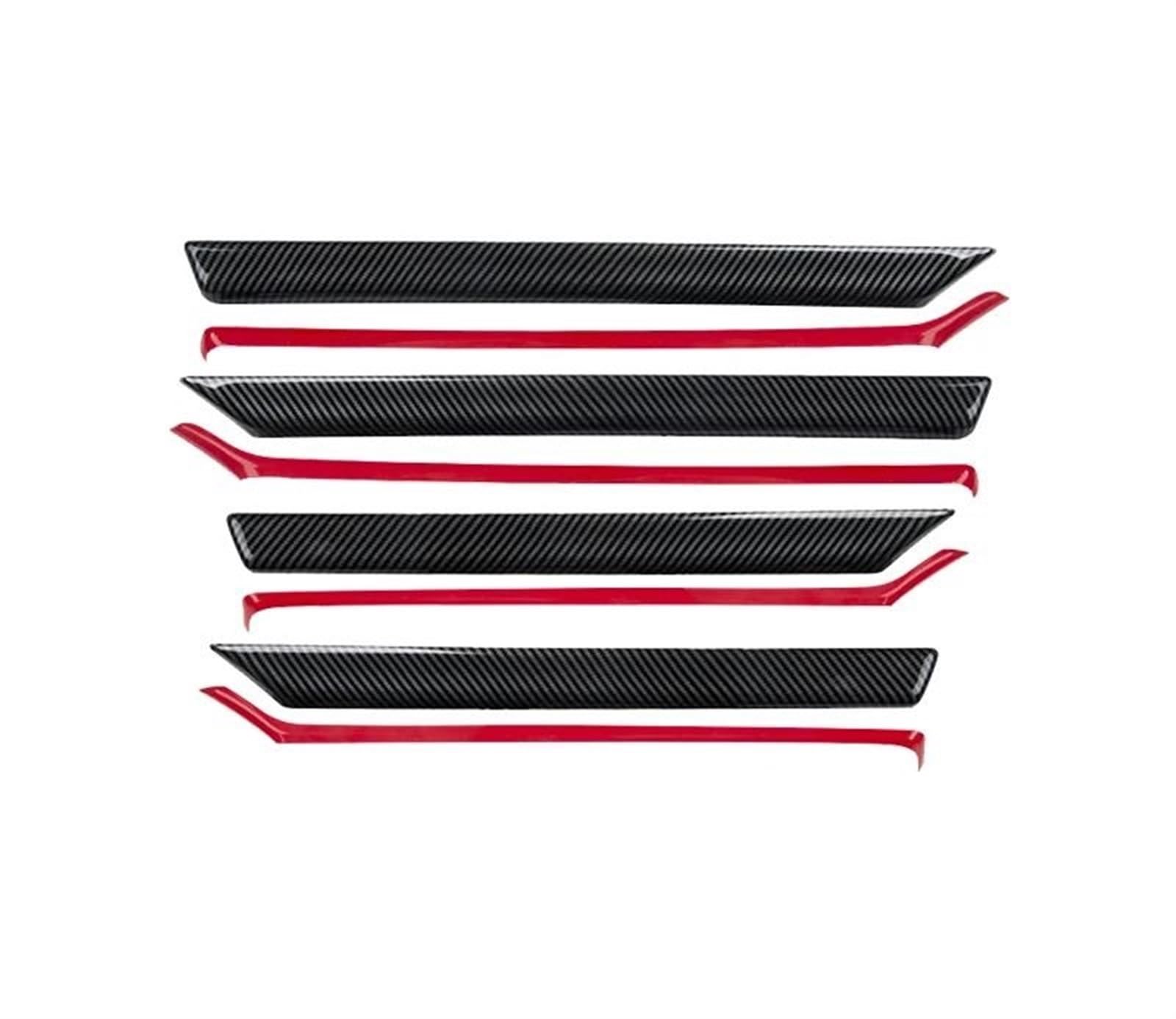 Center Console Panel Dekoration Für Civic 10th Gen Zubehör 2016 2017 2018 2019 2020 2021 Innen Tür Panel Moulding Abdeckung Borte Interieurleisten Trim(Carbon Style Red) von Barhbt