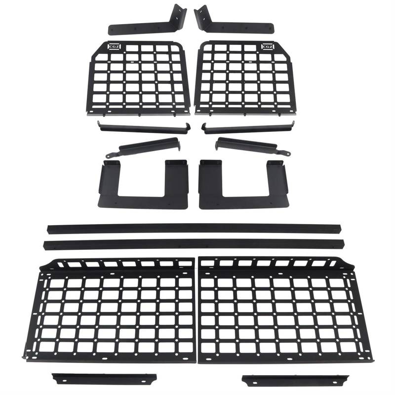 Center Console Panel Dekoration Für Jeep Für Wrangler JL 4-Türer 2019-2023 Modulares Ablagefach, Regalumbau, Ablagefach, Hinteres Kofferraum-Schuttregal, Molle-Panel Interieurleisten Trim von Barhbt