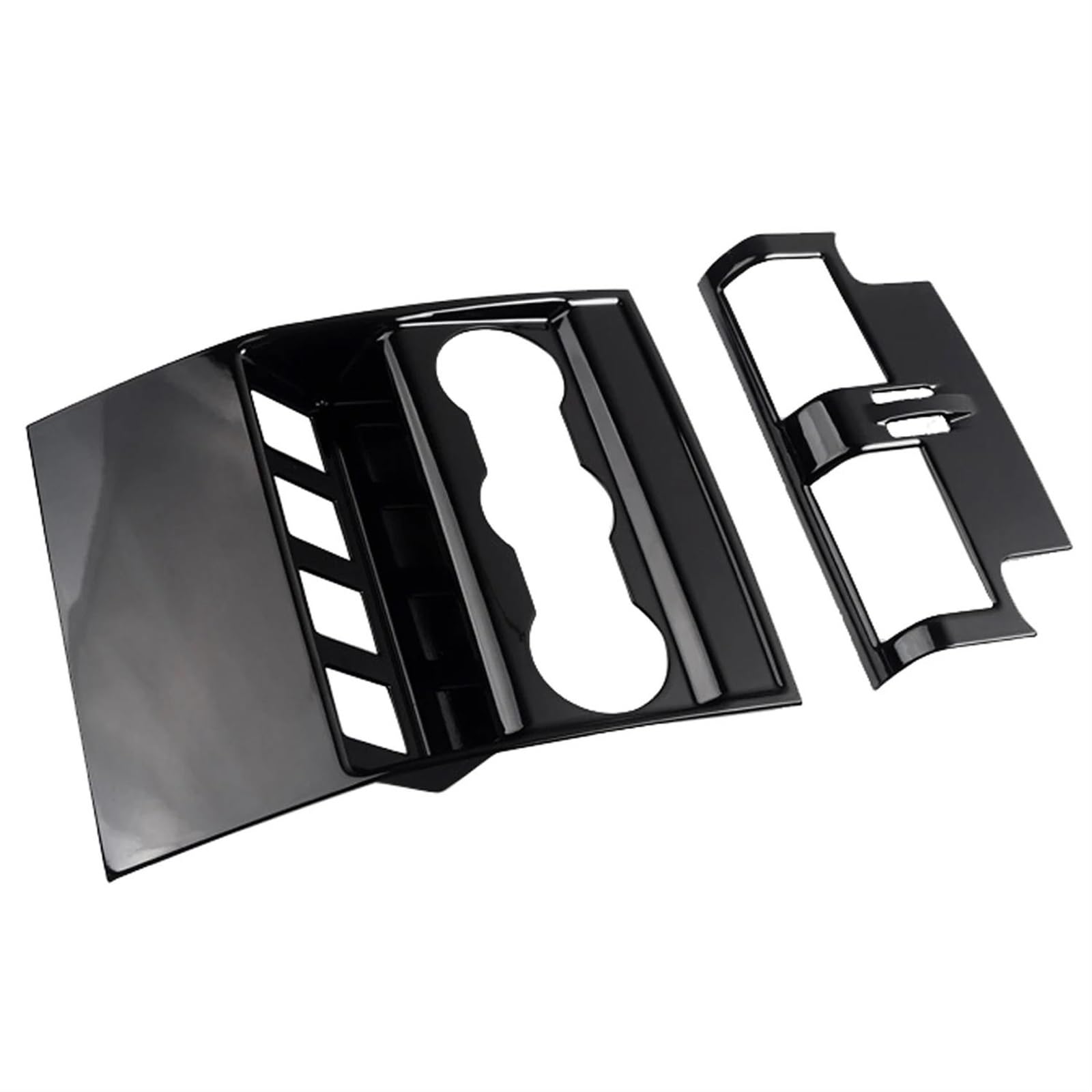 Center Console Panel Dekoration Für Land Für Rover Für Defender 2020-2023 Mittelkonsole Armlehne Rückseite Dekorationsverkleidung + Lüftungsauslassabdeckung Interieurleisten Trim(Glossy Black) von Barhbt