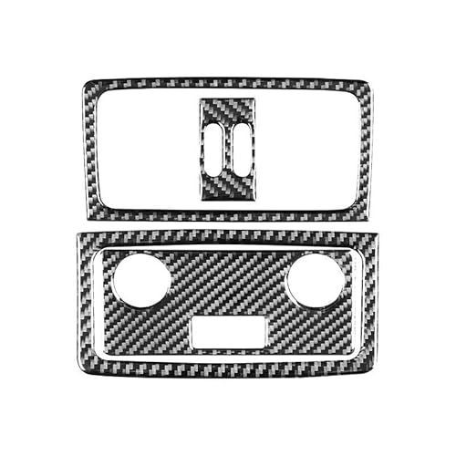 Interieur Zubehör Für 5 Series E60 2004–2010 Autozubehör Kohlefaser-Innenraum Auto-hintere Auspuff-Entlüftungsplatte, Zierrahmen-Abdeckung Dekor-Aufkleber Panel Dekoration Trim(Style A(Black)) von Barhbt