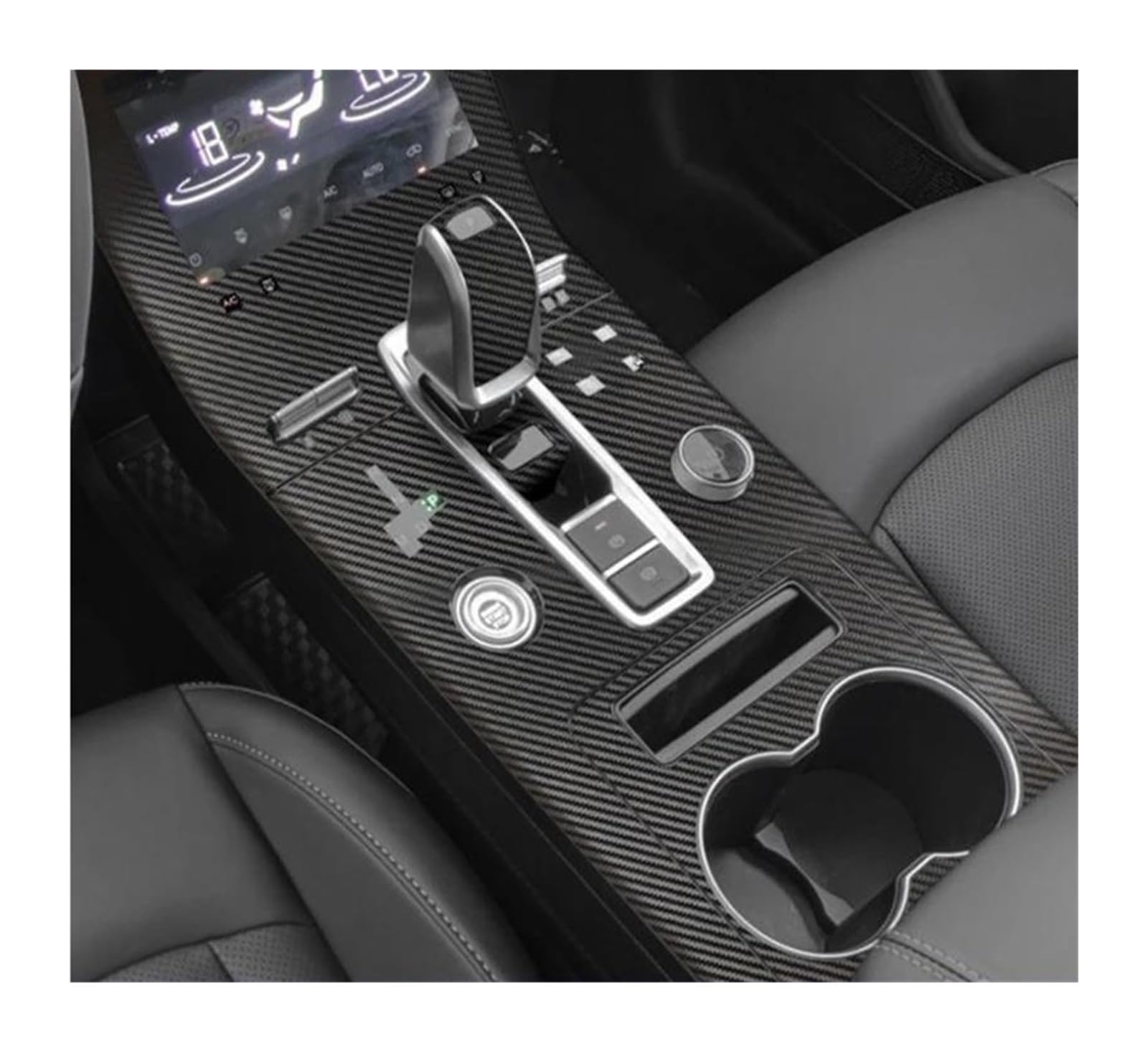 Interieur Zubehör Für Chery Für Tiggo 8 Pro Max 2022 2023 Auto Konsole Getriebe Panel Aufkleber Streifen Carbon Faser Film Garnieren Salon Zubehör Panel Dekoration Trim von Barhbt