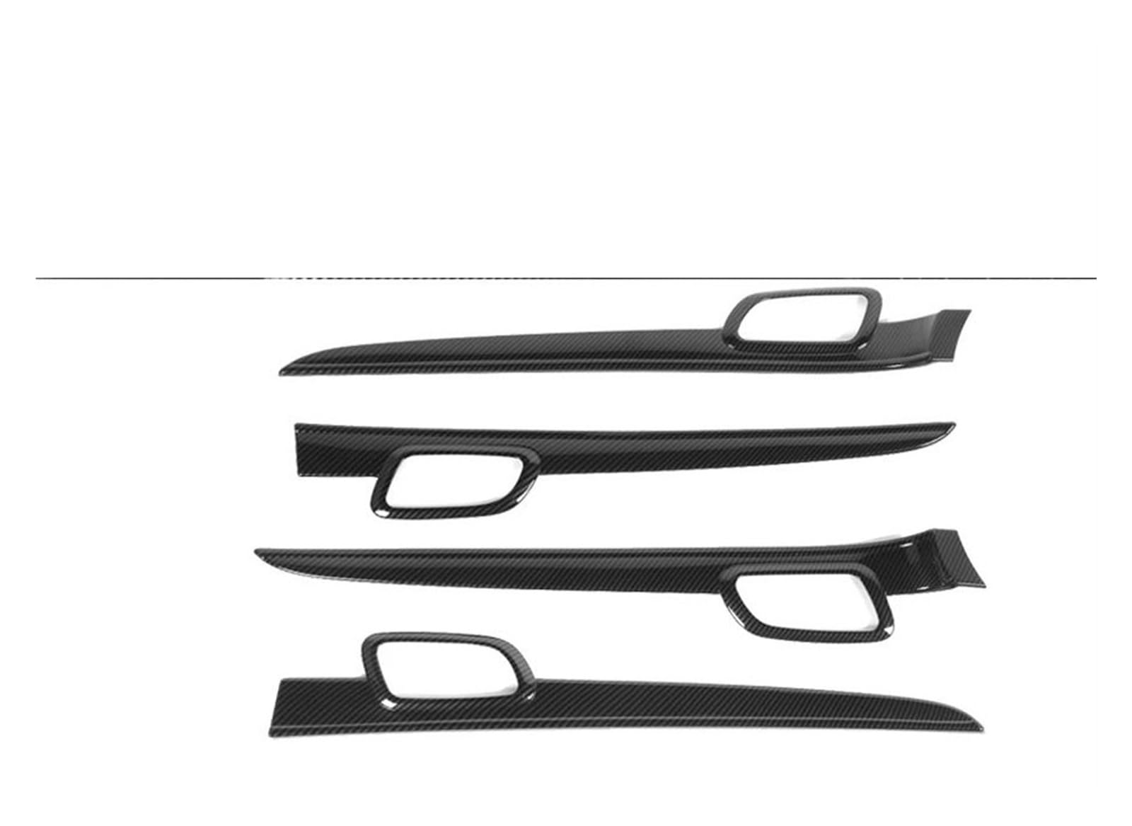 Interieur Zubehör Für Jeep Für Grand Für Cherokee 2014-2021 Rechtslenker Auto Center Konsole Dekoration Panel Innere Tür Griff Trim Innen Zubehör Panel Dekoration Trim(RHD 4PCS) von Barhbt