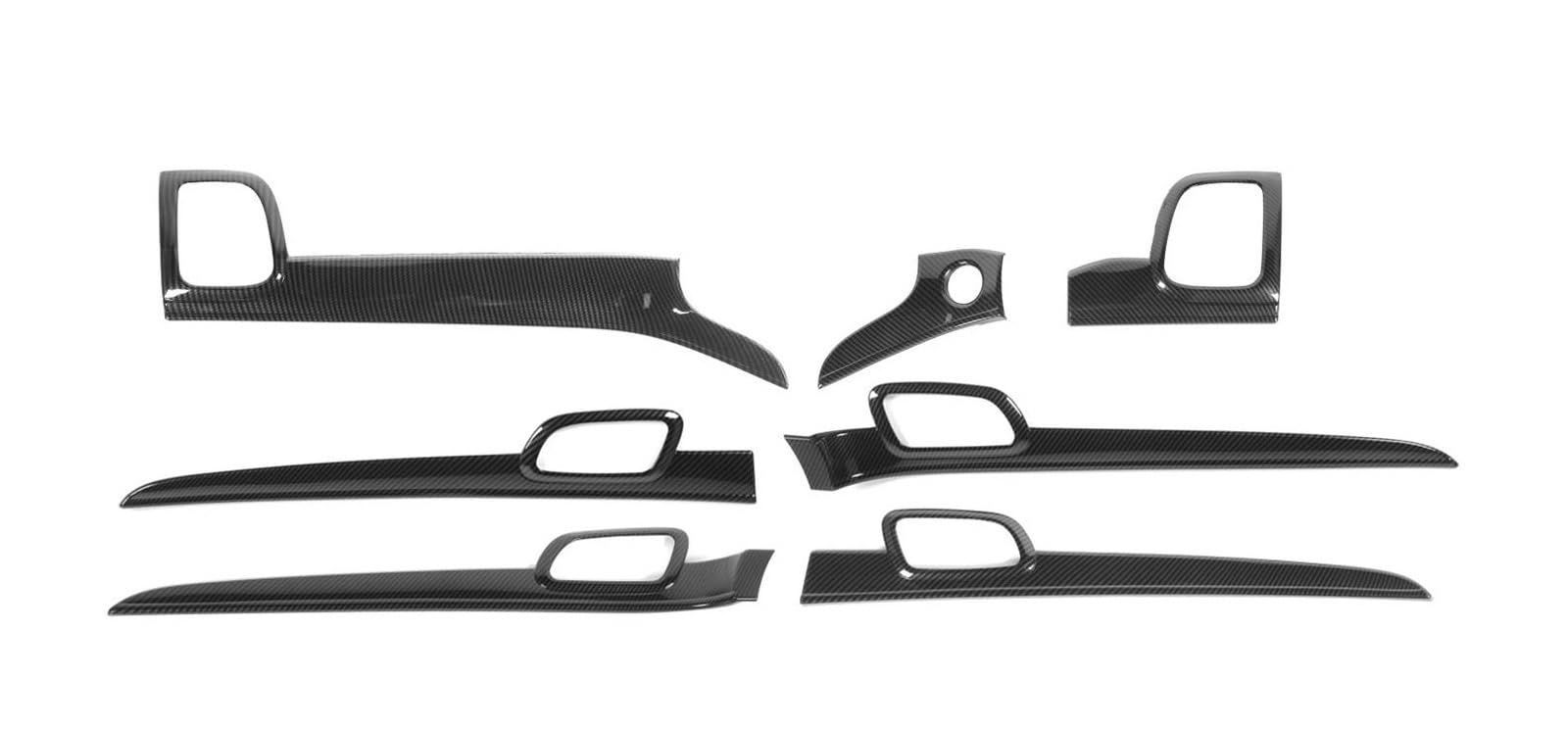 Interieur Zubehör Für Jeep Für Grand Für Cherokee 2014-2021 Rechtslenker Auto Center Konsole Dekoration Panel Innere Tür Griff Trim Innen Zubehör Panel Dekoration Trim(RHD 7PCS) von Barhbt