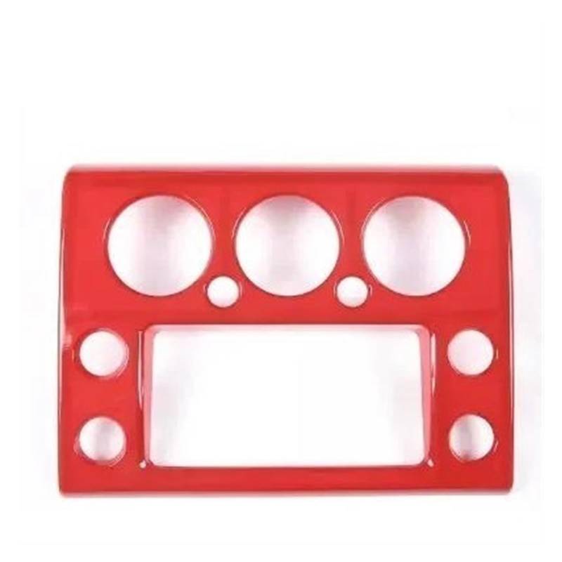 Interieur Zubehör Für Toyota FJ Für Cruiser 2007-2021 ABS Auto Zentrale Steuerung Navigation Bildschirm Rahmen Aufkleber Innen Zubehör Panel Dekoration Trim(Red) von Barhbt