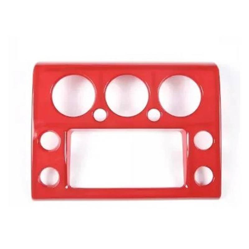 Interieur Zubehör Für Toyota Für FJ Für Cruiser 2007-2021 ABS Auto Zentrale Steuerung Navigation Bildschirm Rahmen Aufkleber Innen Zubehör Panel Dekoration Trim(Red) von Barhbt