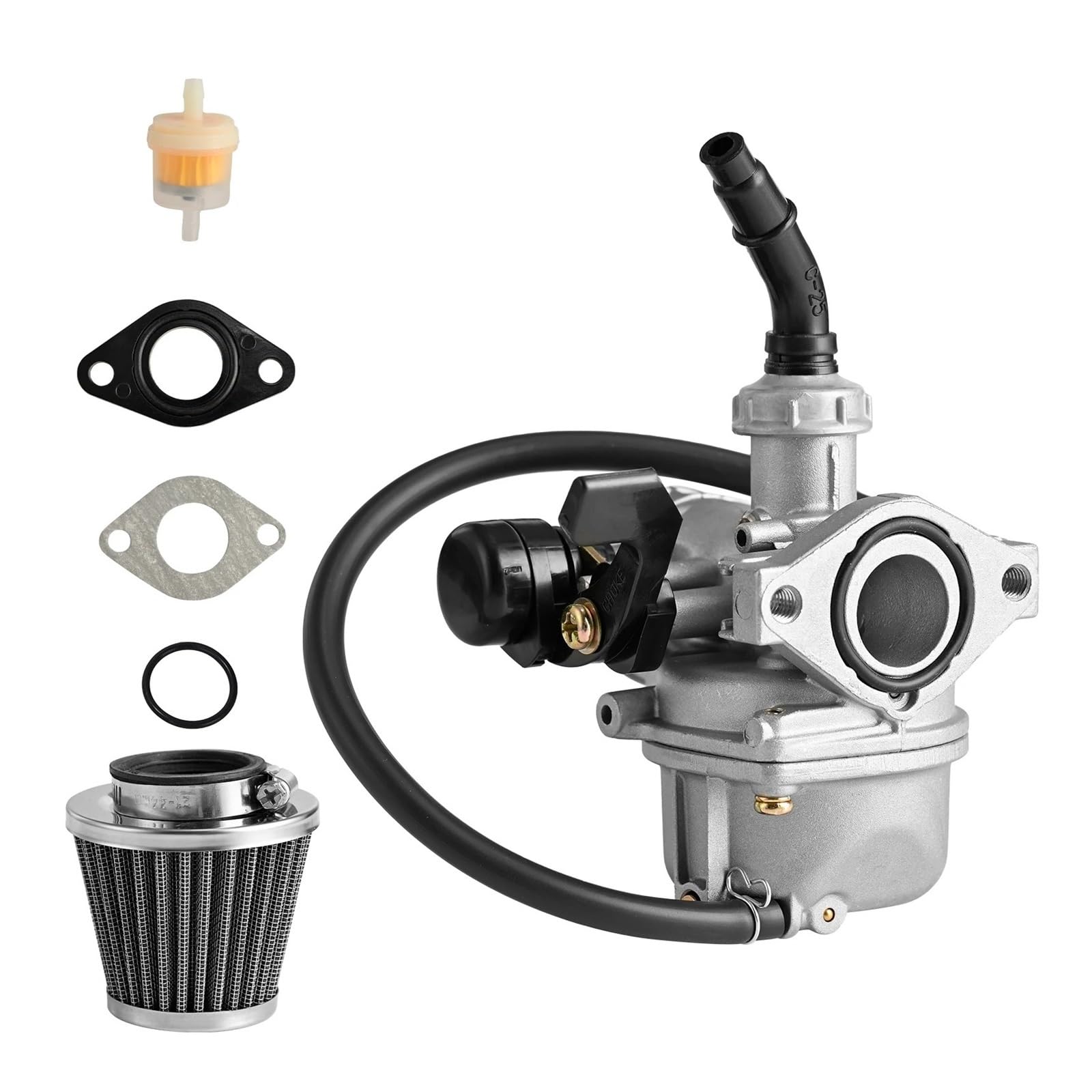 Motorrad Carburetor Für KEIHI 50cc 70cc 90cc 110cc 125cc ATV Quad 4 Wheeler Dirt Bike Motorrad PZ19 Vergaser Hand Choke 19mm Carb Carburador Carburetor(B) von Barhbt