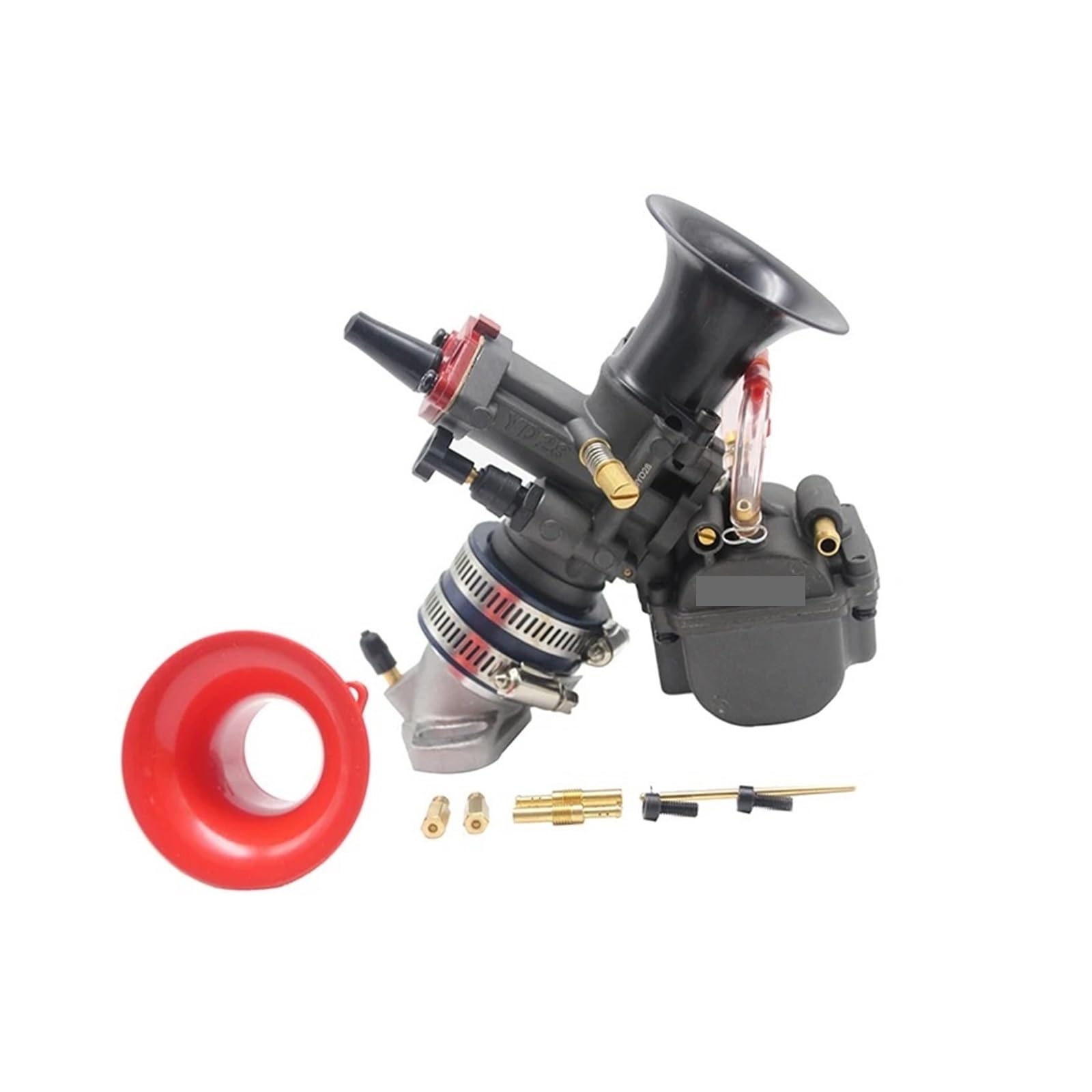 Motorrad Carburetor Für Monkey ATV Quad ByAlcon Motor Racing YD-MJN28 YD-MJN30 Motorrad Vergaser Set Yoshimu Dual Stack Vergaser Power Up Ki Carburetor(28mm Black) von Barhbt