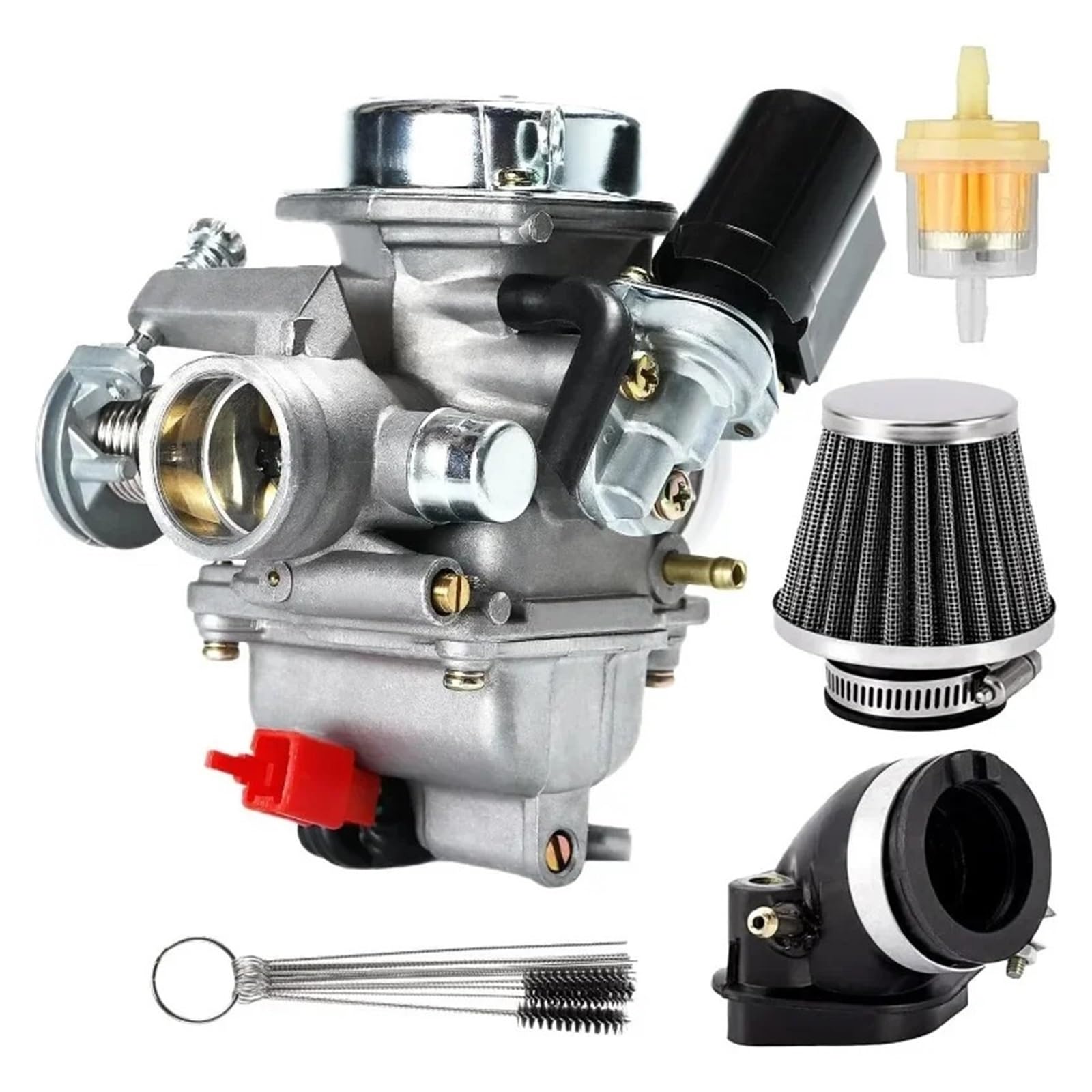 Motorrad Carburetor GY6 125cc 150cc 4Takt 152QMI 152QMJ 157QMI 157QMJ Motor Choke Motorrad ATV Go Karts Roller Vergaser Carb Ansaugkrümmer Carburetor von Barhbt