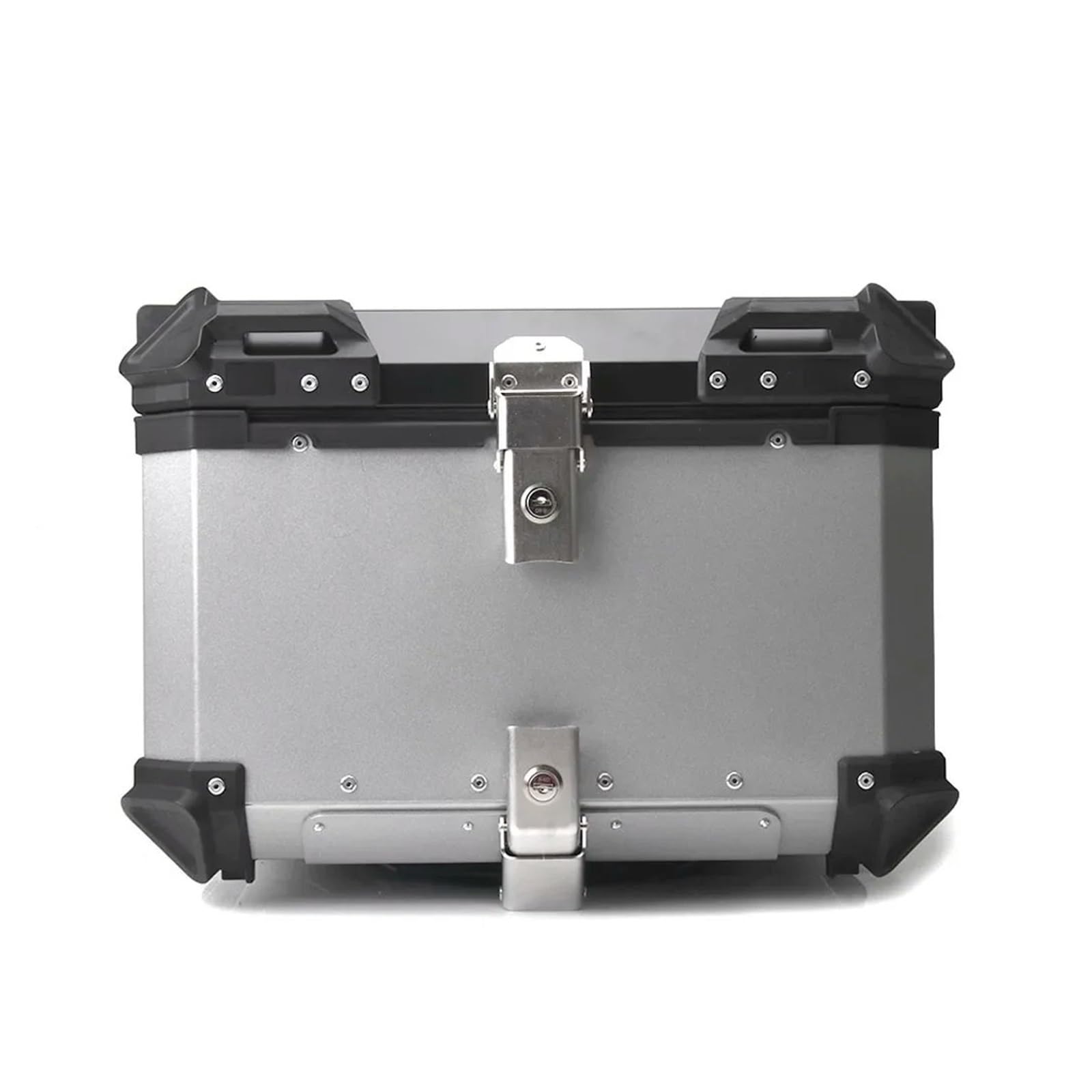 Motorrad Gepäckträger Für CFMOTO Für 800MT Motorrad Stamm Box Seite Gepäck Fall Pannier Rack Rahmen Hinten Helm Unterstützung Gepäckträger Hinten(45L Topcase Silver) von Barhbt